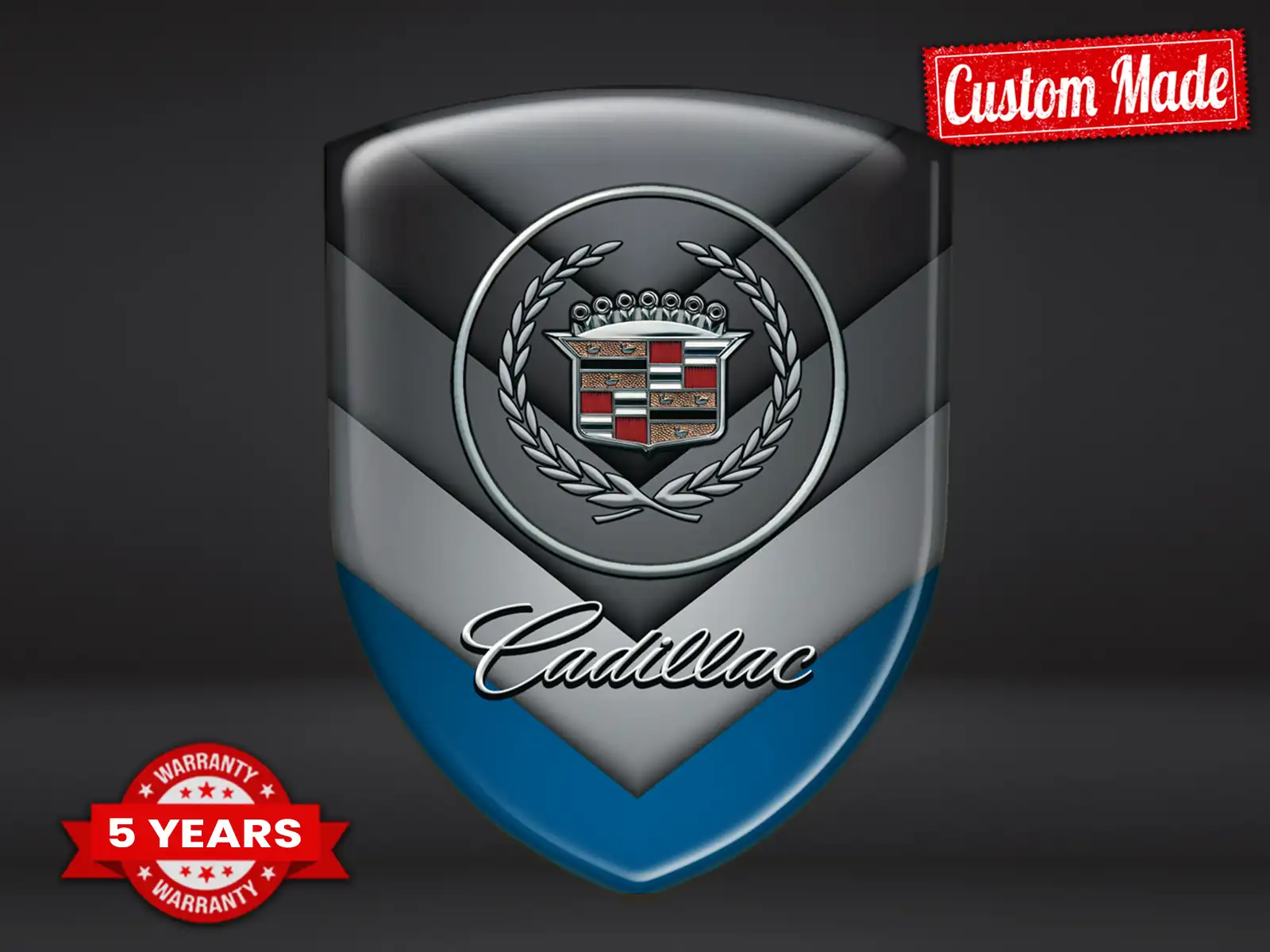 Cadillac Harzabzeichen Limited Edition Premium Dome Aufkleber